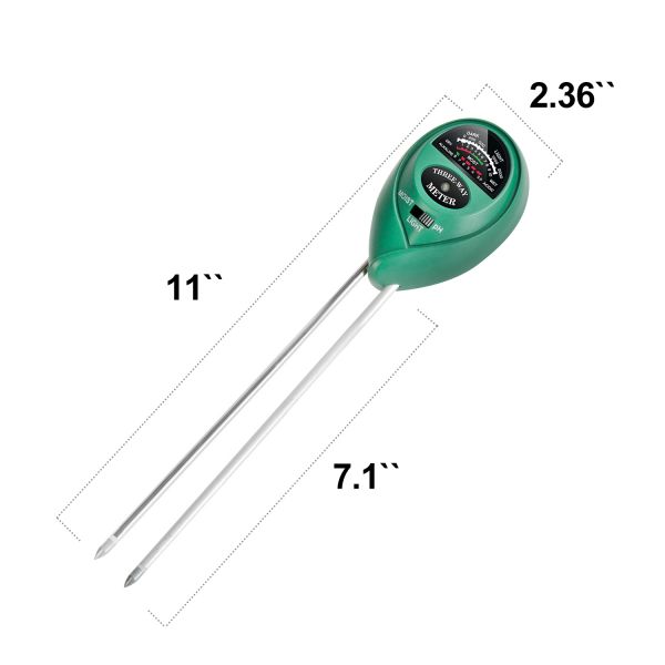 Soil pH Meter, 3-in-1 Soil Test Kit for Moisture & Light & pH, iPower