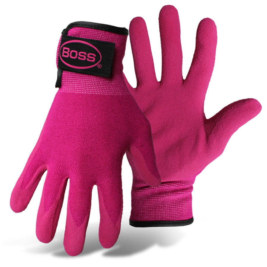 Boss Guardian Angel® Sandy Nitrile Palm GloveGreen/Fuchsia, SM