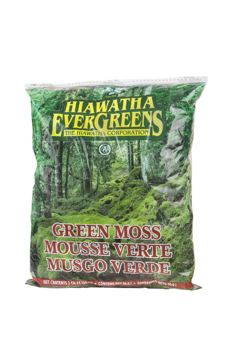 Hiawatha Evergreens Decorator Moss in Resealable Bags-Green, 2Cuft