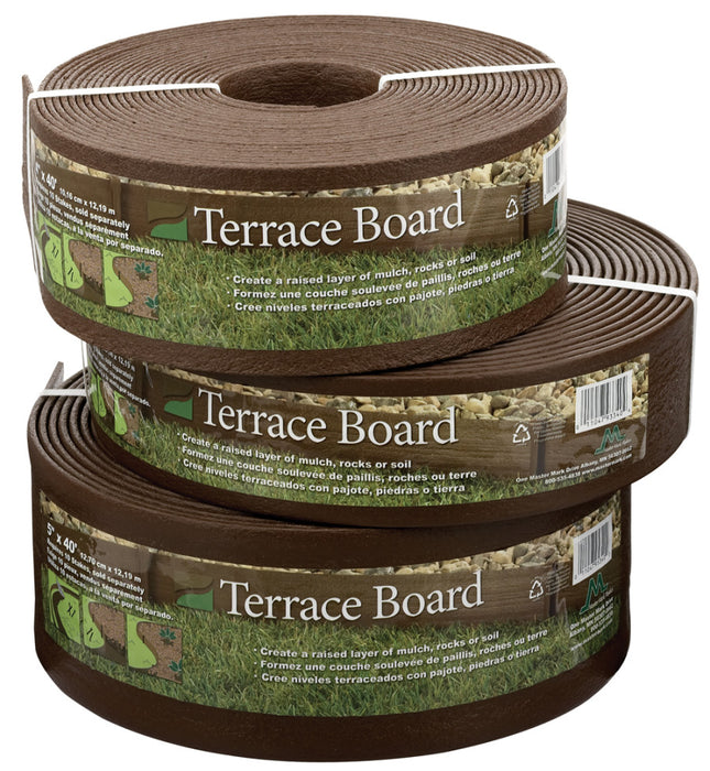 Master Mark Terrace Board Edging-Brown, 3In X 40 ft