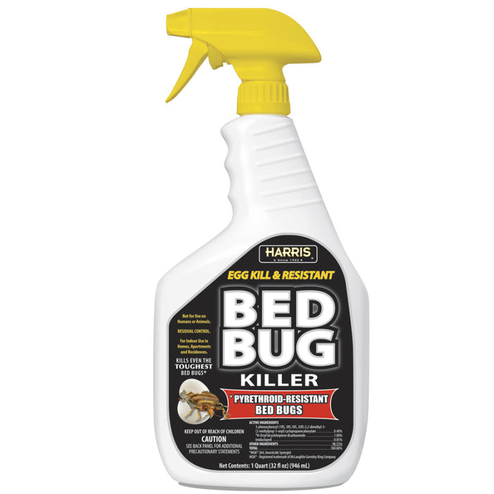 Harris Bed Bug Killer Egg Kill and Pyrethroid-Resistant Ready to Use-32 oz