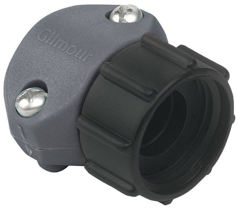 Gilmour Light Duty Clamp Repair Poly End Hose Coupling-Female, Grey, 1/2 in