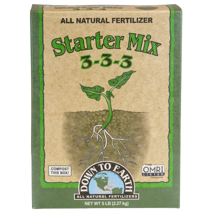 Down To Earth Starter Mix All Natural Fertilizer Organic 3-3-3-5 lb