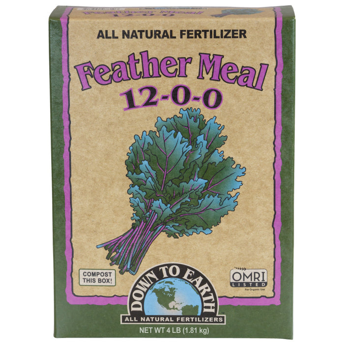 Down To Earth Feather Meal Natural Fertilizer 12-0-0 OMRI-4 lb