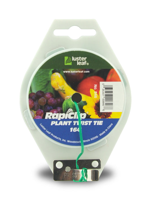 Luster Leaf Rapiclip Plant Twist Tie with Cutter-Green, 164 ft