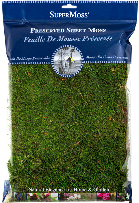 Supermoss Sheet Moss Preserved-Fresh Green, 8 oz