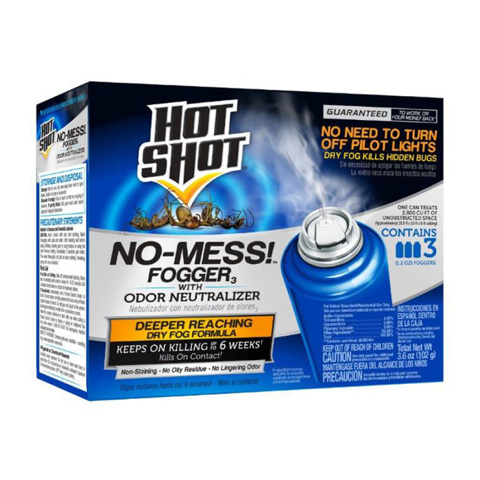 Hot Shot No-Mess! Fogger3 with Odor Neutralizer Indoor-3 pk, 1.2 oz