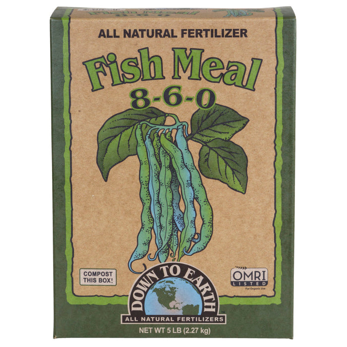 Down To Earth Fish Meal Natural Fertilizer 8-6-0 OMRI-5 lb