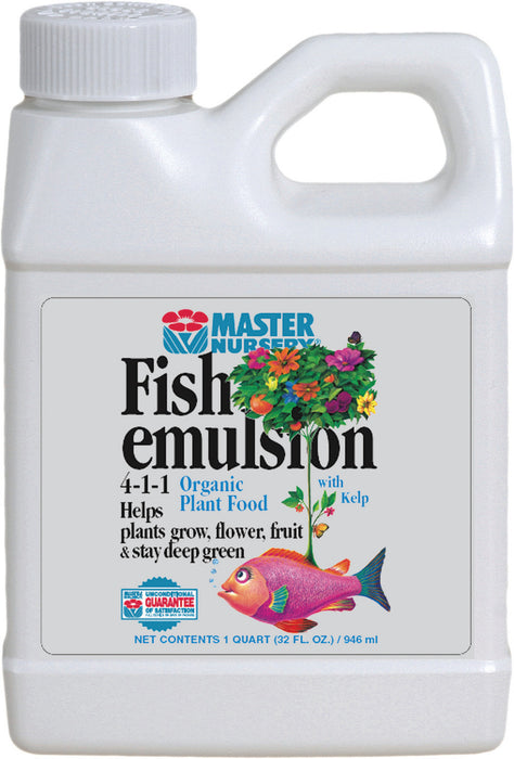 Master Nursery Fish Emulsion 4-1-1 Organic Plant Food Concentrate-32 oz