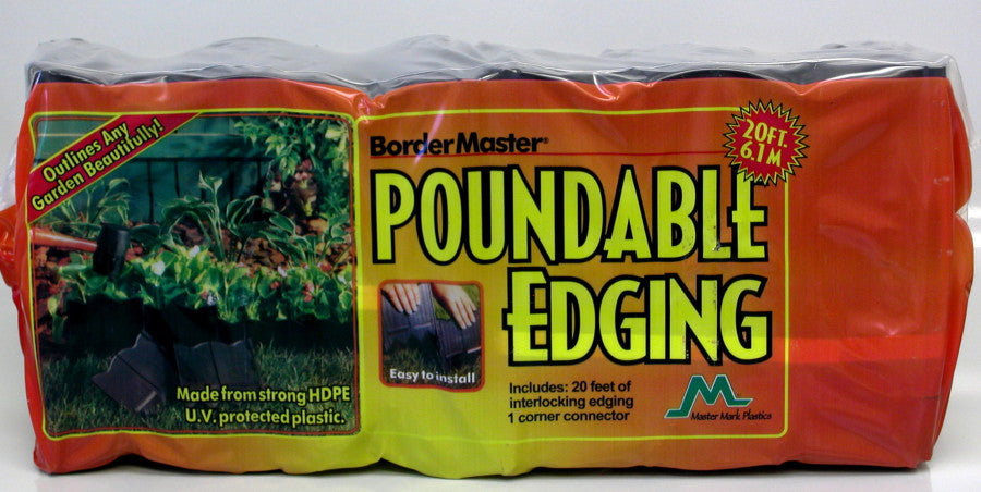 Master Mark Bordermaster Poundable Edging-Black, 6In X 20Ft Sections