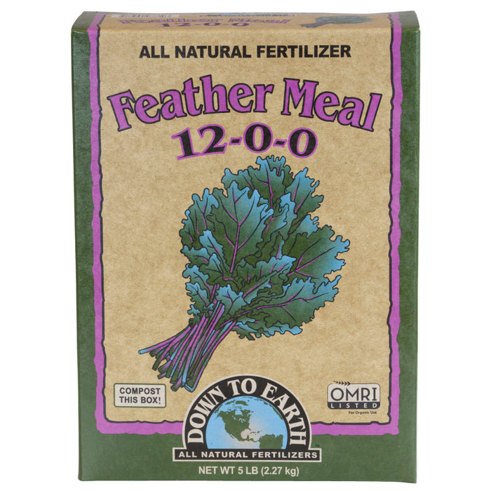 Down To Earth Feather Meal Natural Fertilizer 12-0-0 OMRI-5 lb