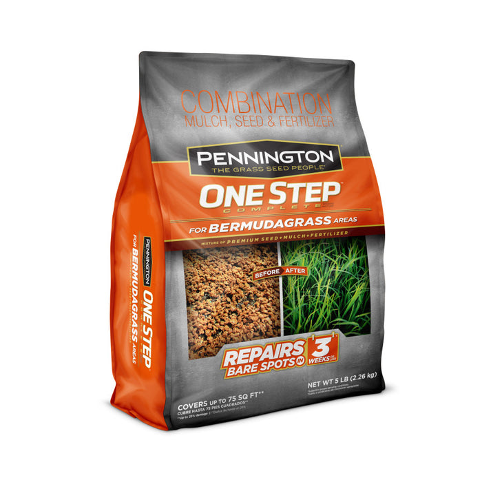 Pennington One Step Complete Bermudagrass Seed, Mulch, Fertilizer-5 lb
