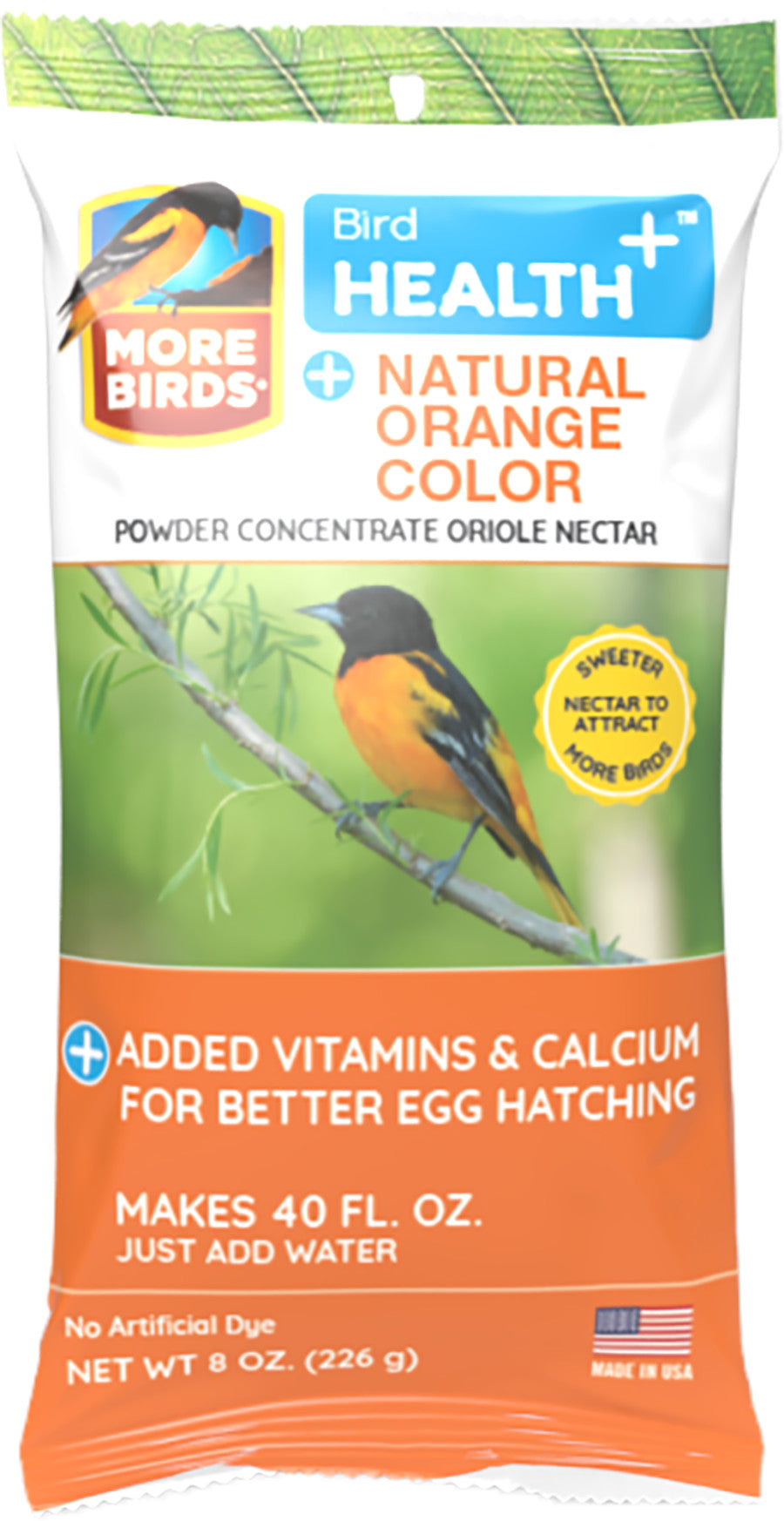 Classic Brands More Birds® Bird Health+™ Natural Nectar PowderOrange,