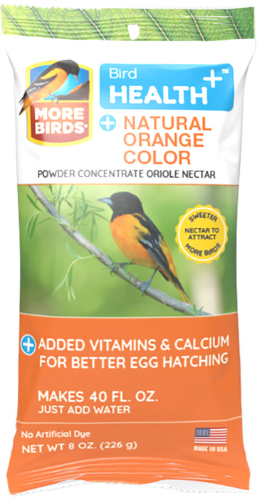 Classic Brands More Birds® Bird Health+™ Natural Nectar Powder-Orange, 8 oz