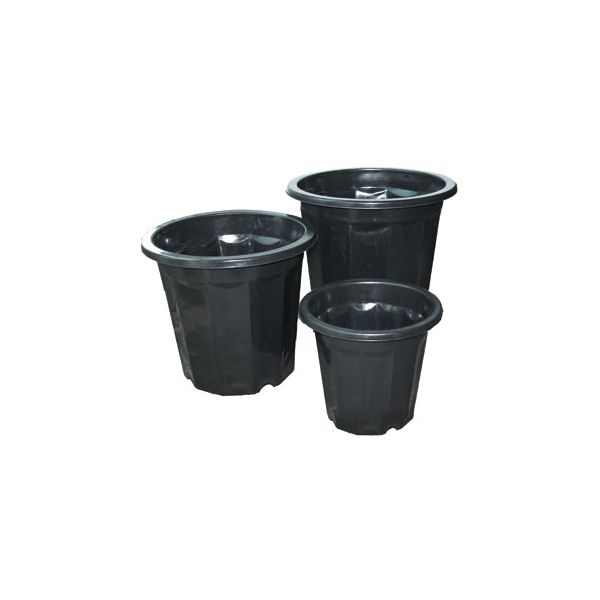 Black Plastic Pot, 10 qt, pack of 44