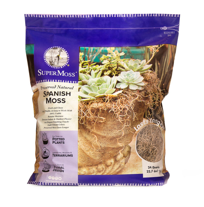 Supermoss Spanish Moss Preserved-Natural, 4 oz