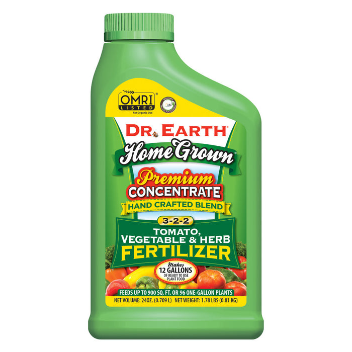 Dr. Earth Home Grown Tomato, Vegetable & Herb Fertilizer 3-2-2 Concentrate-24 oz
