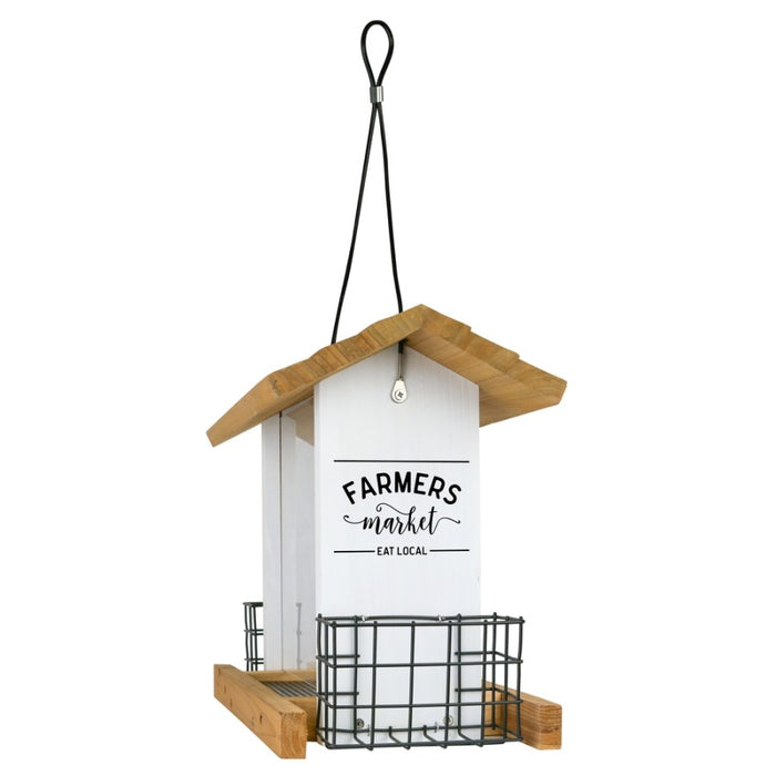 Nature's Way Farmhouse Hopper Feeder w/2 Suet Cages-3 qt