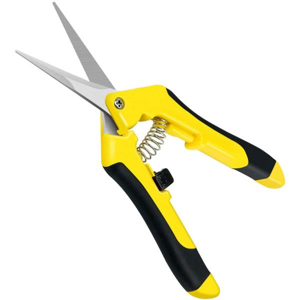iPower GLPRNR6 6.5 Inch Pruning Shears Hand Pruner for Gardening Potting with Straight Stainless Steel Blades, Yellow