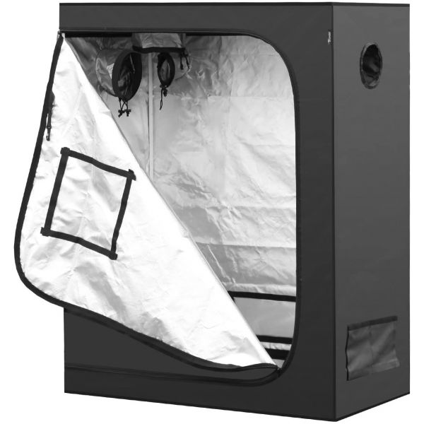 grow tent amazon iPower 48"x24"x60" Hydroponic Water-Resistant Grow Tent with Removable