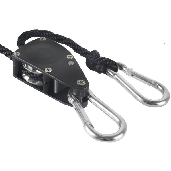 iPower 2-Pack 1-4 Inch 8-Feet Long Super Duty Adjustable Rope Clip Hanger ,300lb Capacity