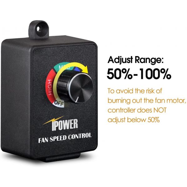 iPower Fan Speed Control Adjuster for Duct and Inline Fan 350W
