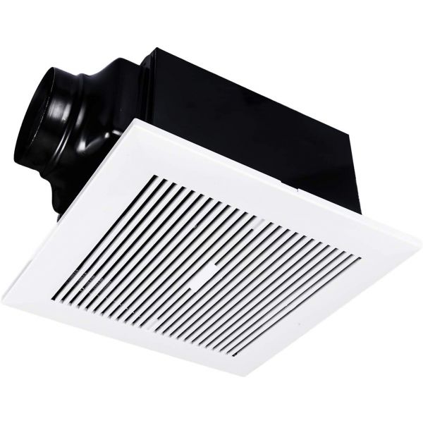 iPower Ultra-Quiet Household HVAC Ventilation Fan, For Bathroom Ceiling Mount with DC Motor, 120 CFM, White, HIFANXVENT120DCV1