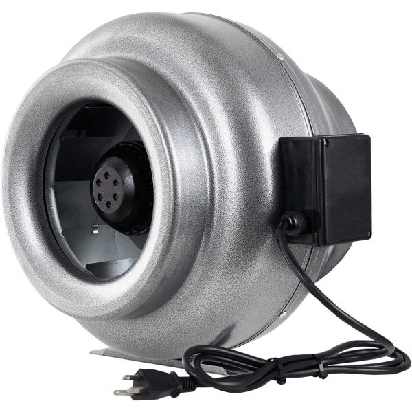 iPower 10 Inch 862 CFM Duct Inline Fan Vent Blower for HVAC Exhaust and Intake, Grounded Power Cord