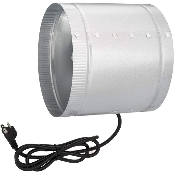 iPower 8 Inch 420 CFM Booster Fan Inline Duct Vent Extractor for HVAC Exhaust and Intake 5.5' Grounded Power Cord
