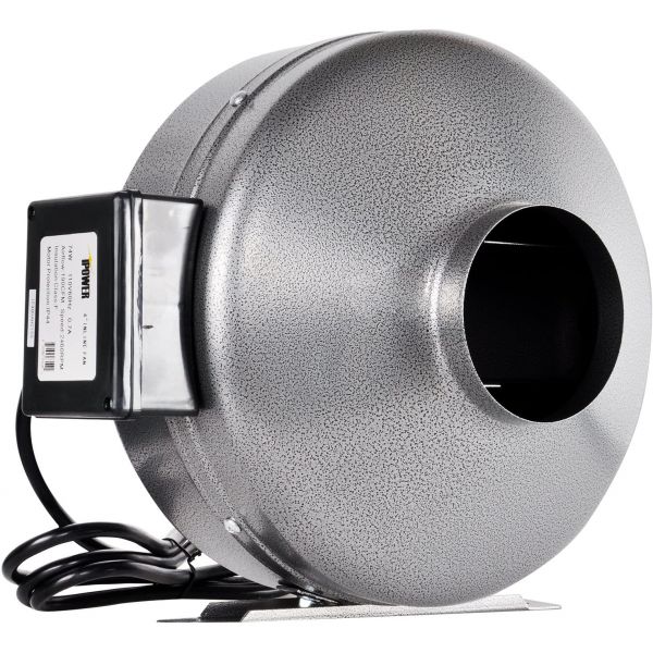 iPower 4 Inch 190 CFM Duct Inline Fan Vent Blower for HVAC Exhaust and Intake, Grounded Power Cord