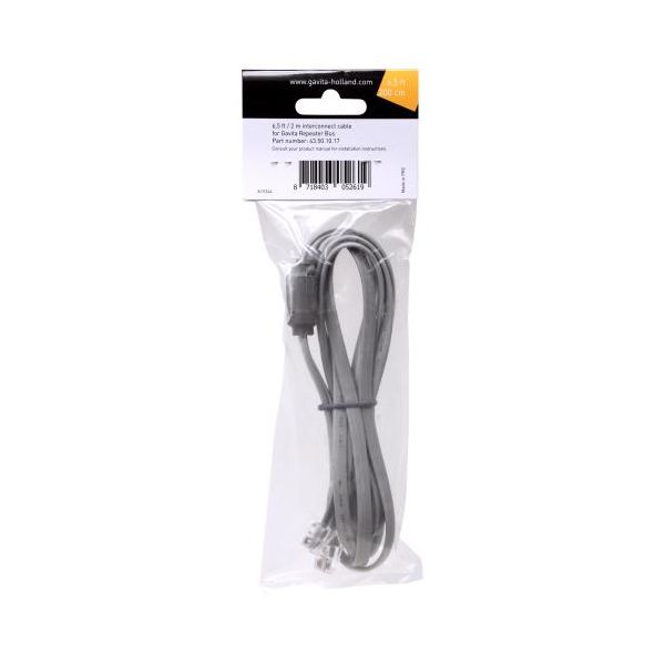 Gavita Interconnect Cable for Repeater Bus Gray 6P6C 2 m-6.5 ft