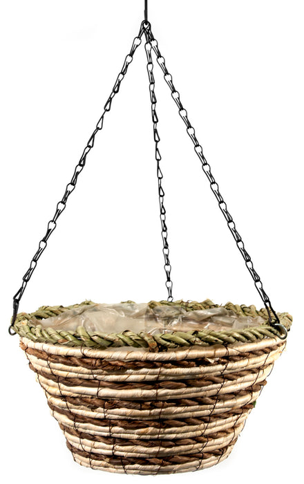 Supermoss Creative Wood Woven Hanging Basket-Taos, 14 in