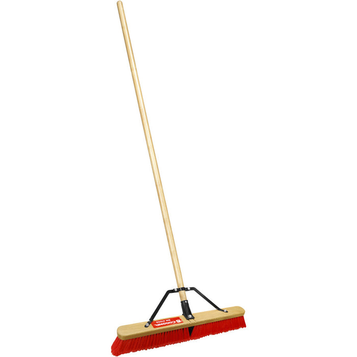 Corona Push Broom-60In Handle, 24In Head
