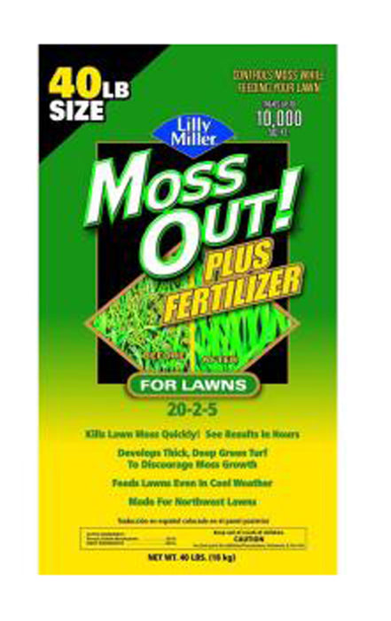 Lilly Miller Moss Out! For Lawns Plus Fertilizer No Phosphorous 20-0-5-40 lb