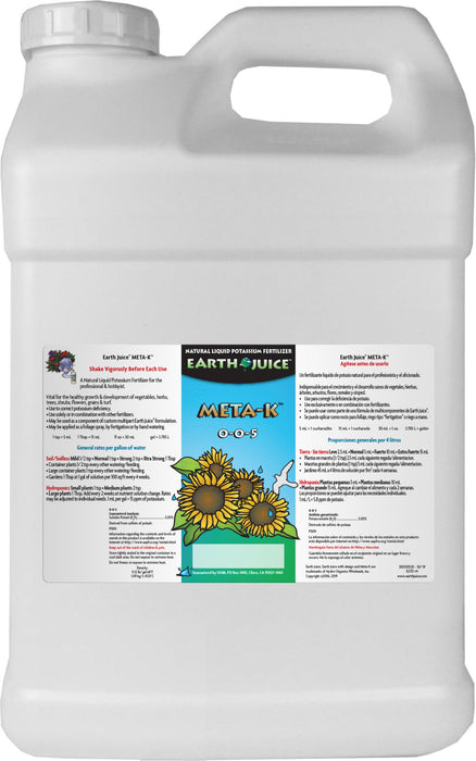 Earth Juice Meta-K Natural Liquid Potassium Fertilizer 0-0-5-2.5 gal