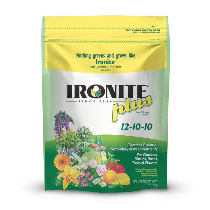 Ironite Plus Shrubs, Trees Plant Food Bag Granular 12-10-10-3 lb