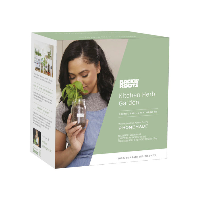 Back to the Roots Kitchen Herb Garden-Jars, Clear, 2 pk