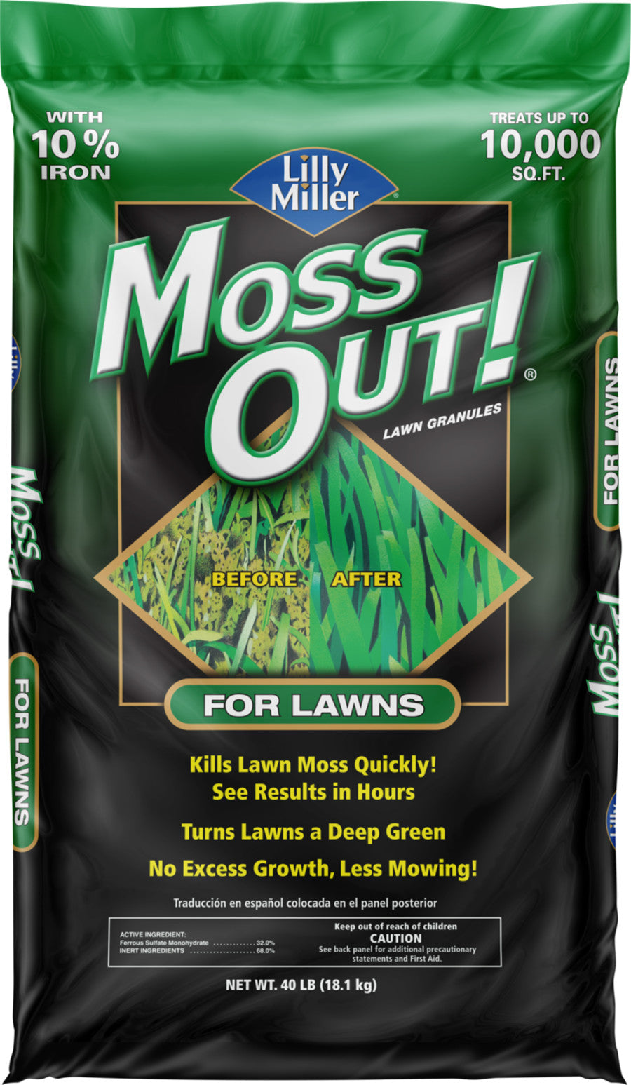 Lilly Miller Moss Out! For Lawns Granules40 lb