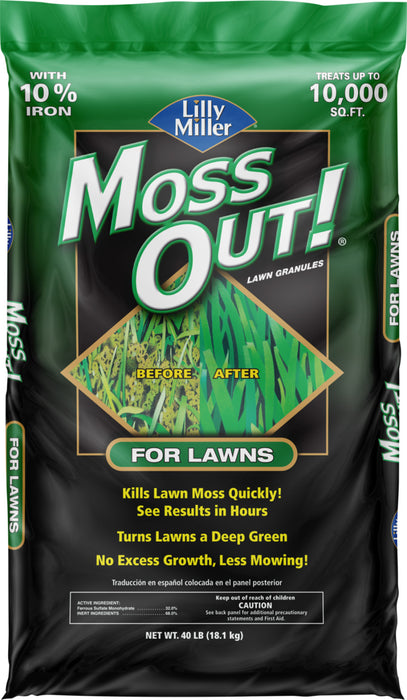 Lilly Miller Moss Out! For Lawns Granules-40 lb