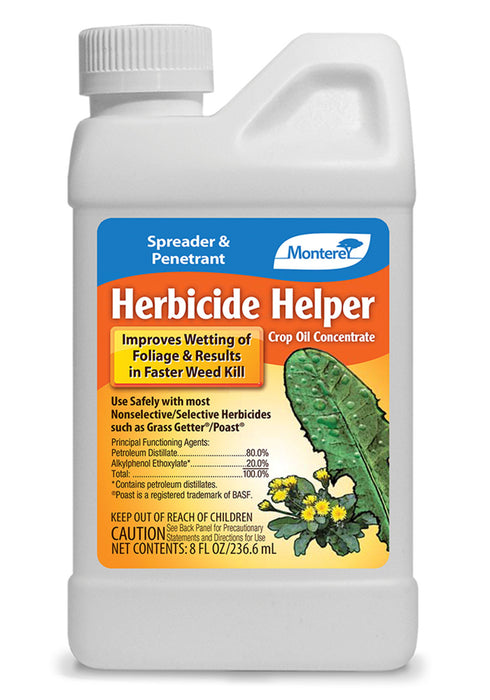 Monterey Herbicide Helper Crop Oil Concentrate Spreader and Penetrant-Blue, 8 oz