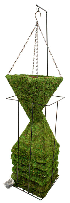 Supermoss Pyramid Hanging Basket Preserved-Spring Green, SM, 12 in