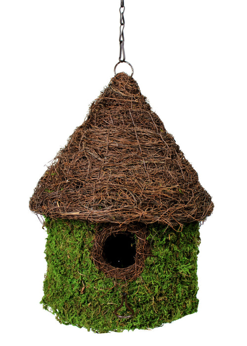 Supermoss Bungalow Woven Birdhouse-Fresh Green, 11In X 15 in