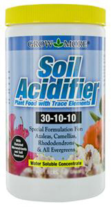 Grow More Soil Acidifier Water Soluble Plant Food Fertilizer 30-10-10-3 lb