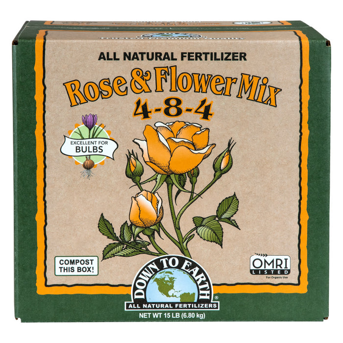 Down To Earth Rose & Flower Mix All Natural Fertilizer 4-8-4-15 lb