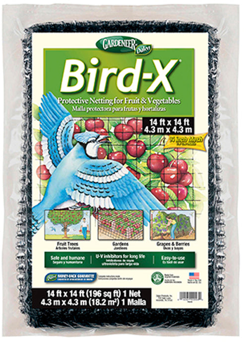 Dalen Gardeneer Bird-X Protective Netting-Black, 14Ft X 14 ft