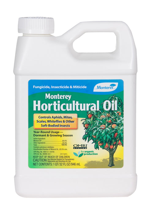 Monterey Horticultural Oil Fungicide Insecticide Miticide Concentrate Organic-32 oz