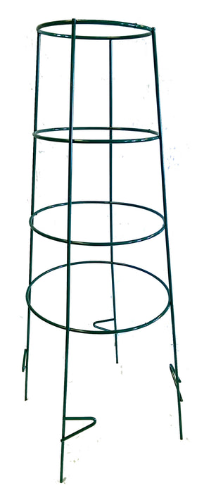 Midwest Wire Works Inverted Cage 4-Leg 4-Ring With Step Extra Heavy-Duty-Green, 44 in