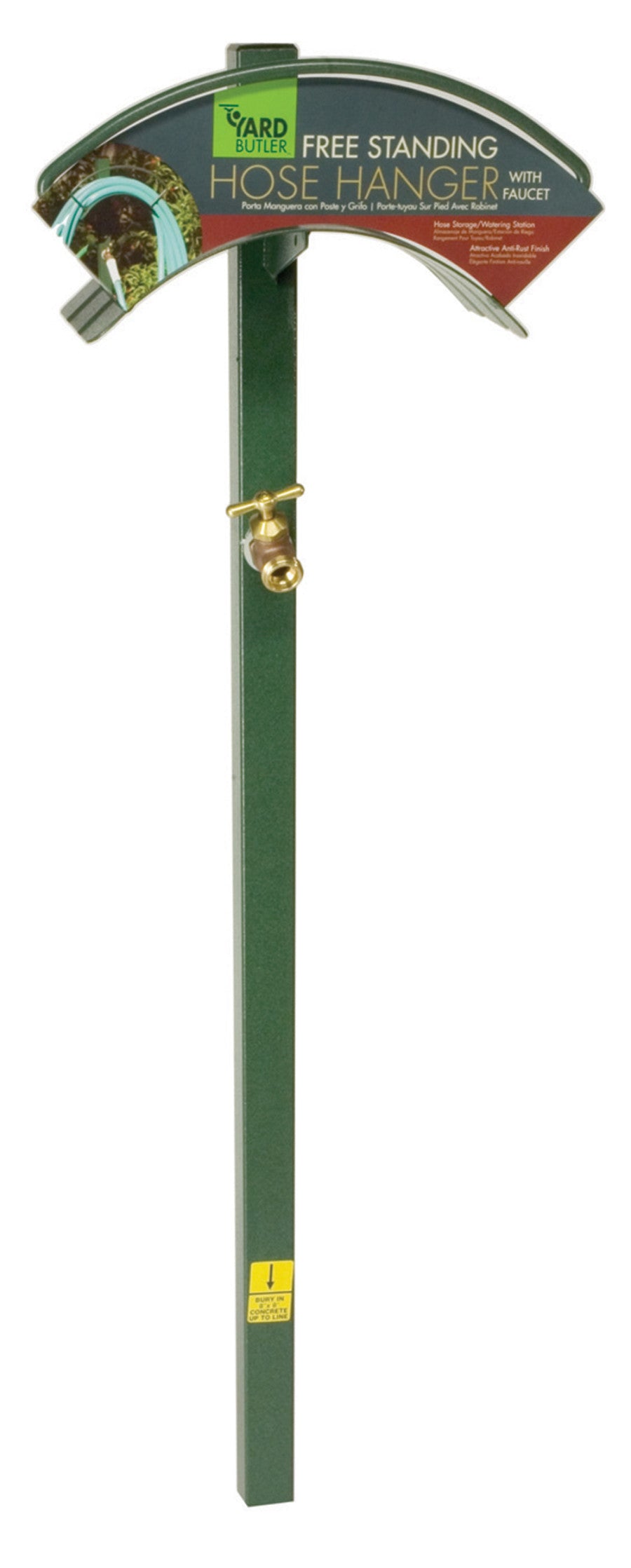 Lewis Hose Hanger with FaucetGreen, 42In X 13In X 8 in