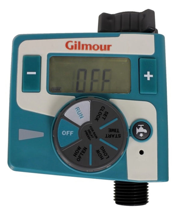 Gilmour Electronic Water Timer Single Outlet-Blue, 2In X 7.13In X 9 in