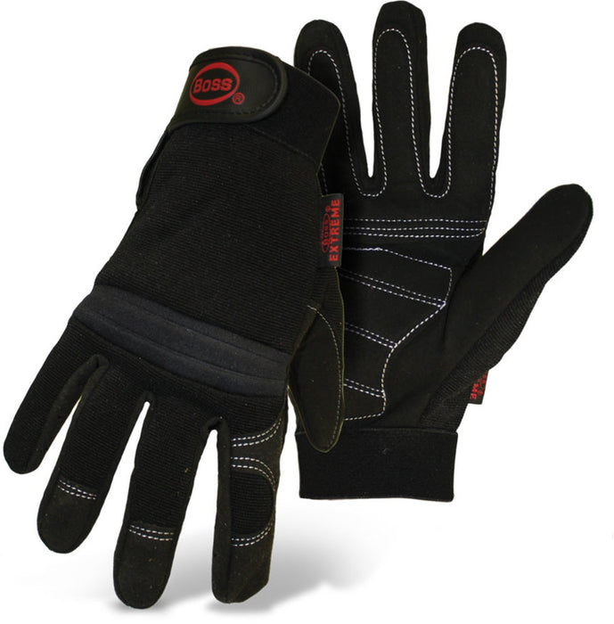 Boss Guard Full Finger Extreme Mechanic Glove-Black, LG